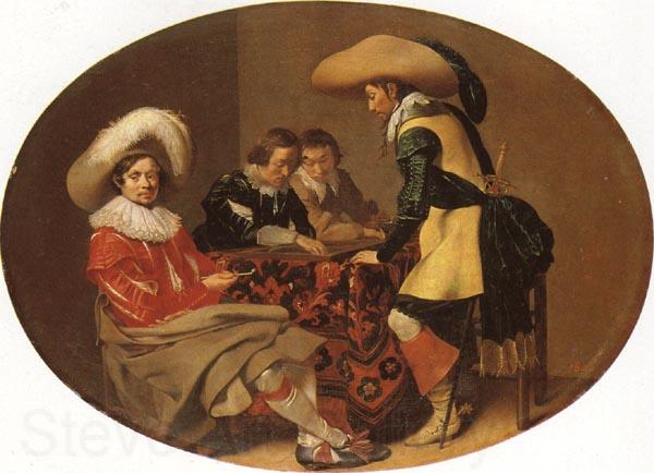 Willem Cornelisz Duyster Officers Playing Backgammon Norge oil painting art